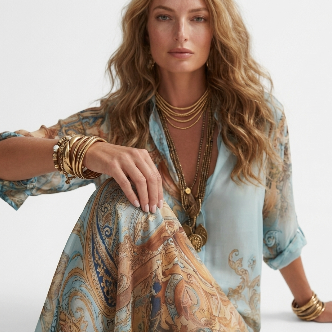 Santorini - Vestido Maxi Elegante