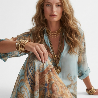 Santorini - Vestido Maxi Elegante