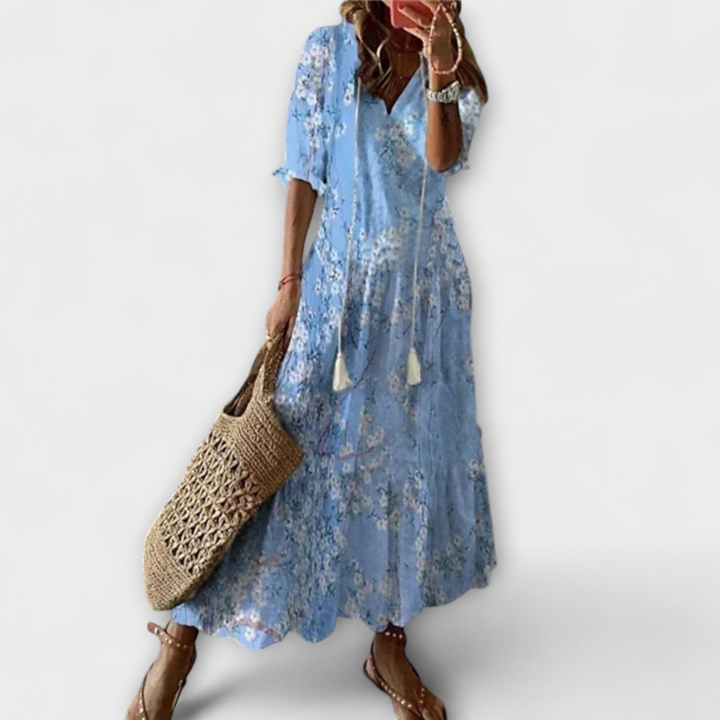 Anna – Vestido de verano bohemio femenino con silueta suelta