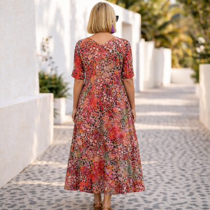 Coral® | Vestido midi + Collar de Regalo