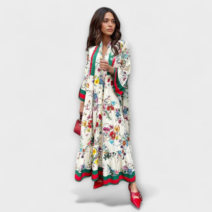 Oriana - Vestido maxi con estampado floral