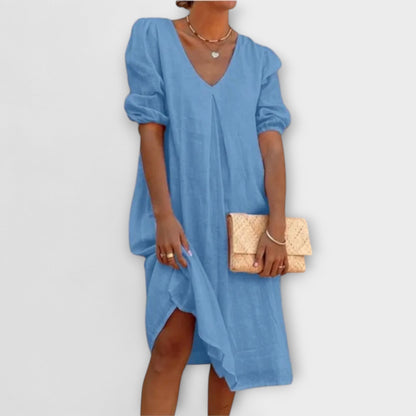 Fanny - Vestido de verano elegante con detalles de ganchillo
