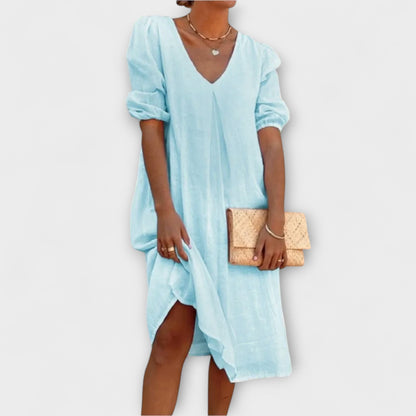 Fanny - Vestido de verano elegante con detalles de ganchillo