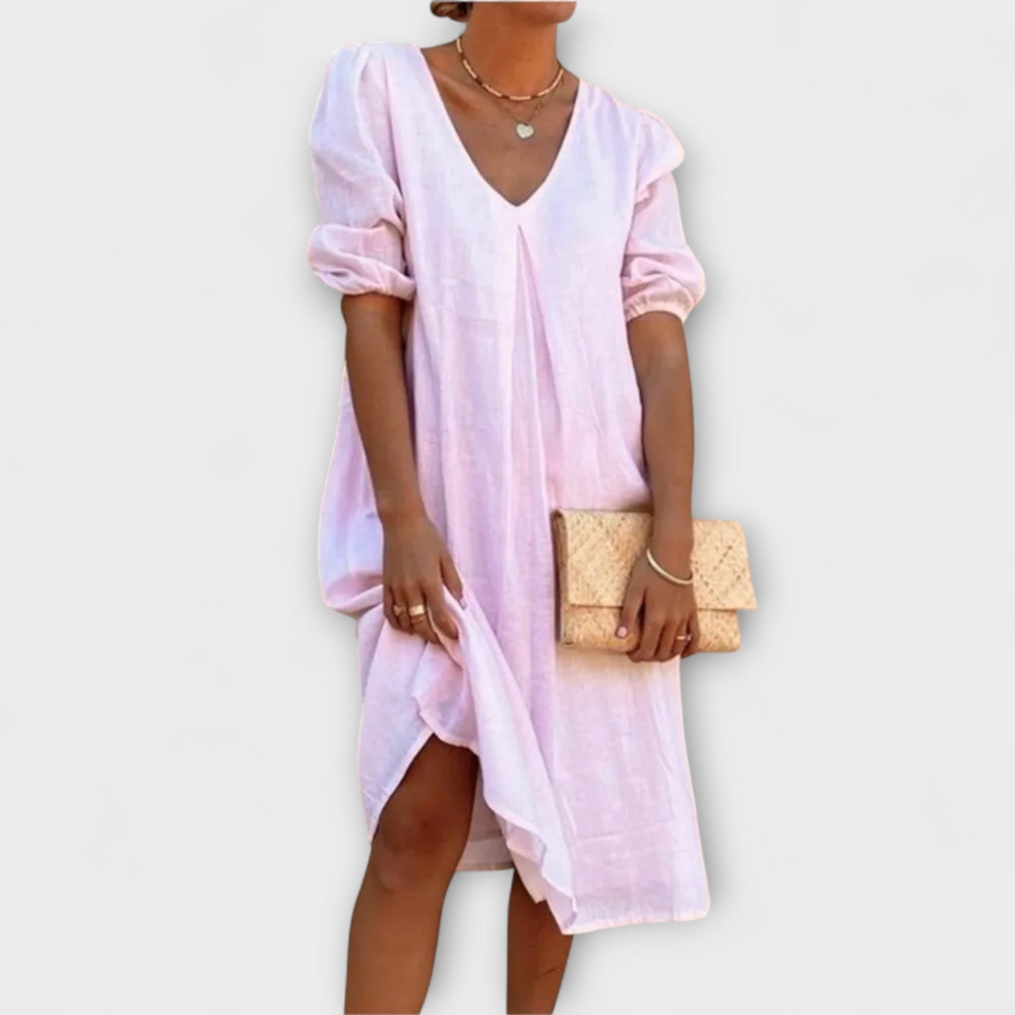 Fanny - Vestido de verano elegante con detalles de ganchillo