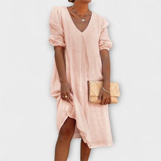 Fanny - Vestido de verano elegante con detalles de ganchillo