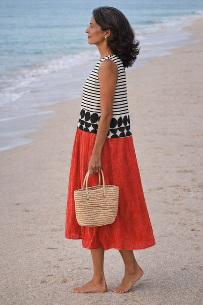 Juana | Vestido Midi a Rayas