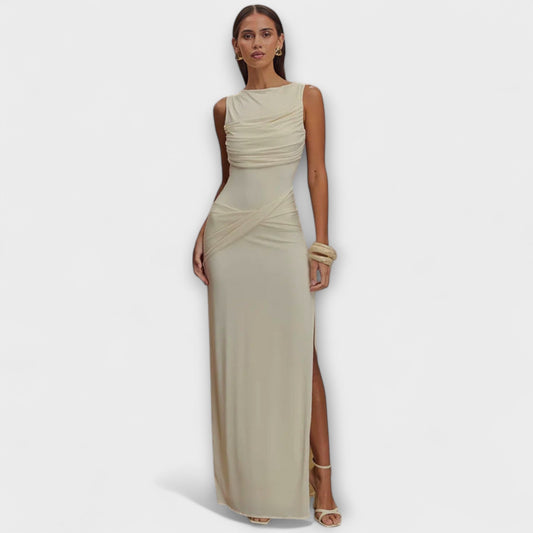 Rieke - Vestido Maxi Elegante con Alta Rendija