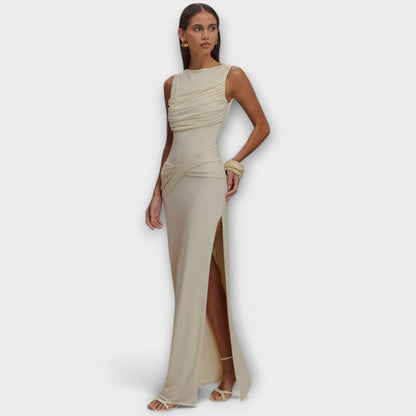 Rieke - Vestido Maxi Elegante con Alta Rendija