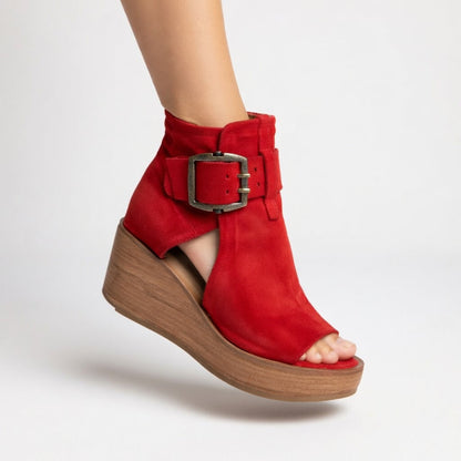 Élise™ — Botines abiertos con cuña de estilo moderno