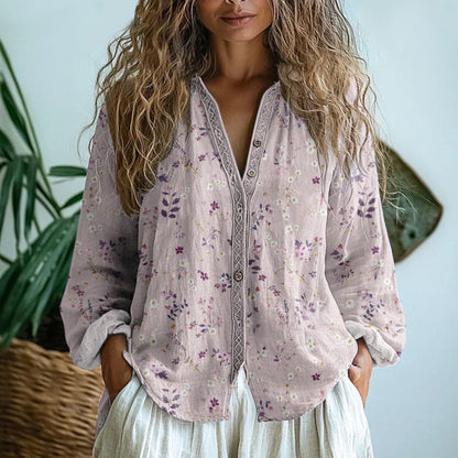 Sofía – Blusa suelta con estampado natural