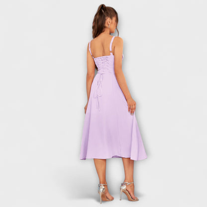 Nádež - Falda corta rosa con detalle de abertura