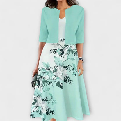 Vestido midi para mujer con blazer