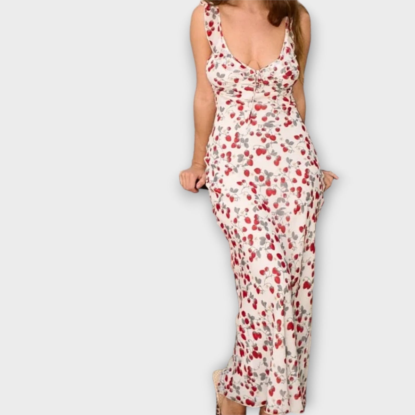 Patrón floral criptográfico Maxi vestido