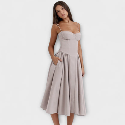 Rosalie - Elegante vestido de corsé sin mangas