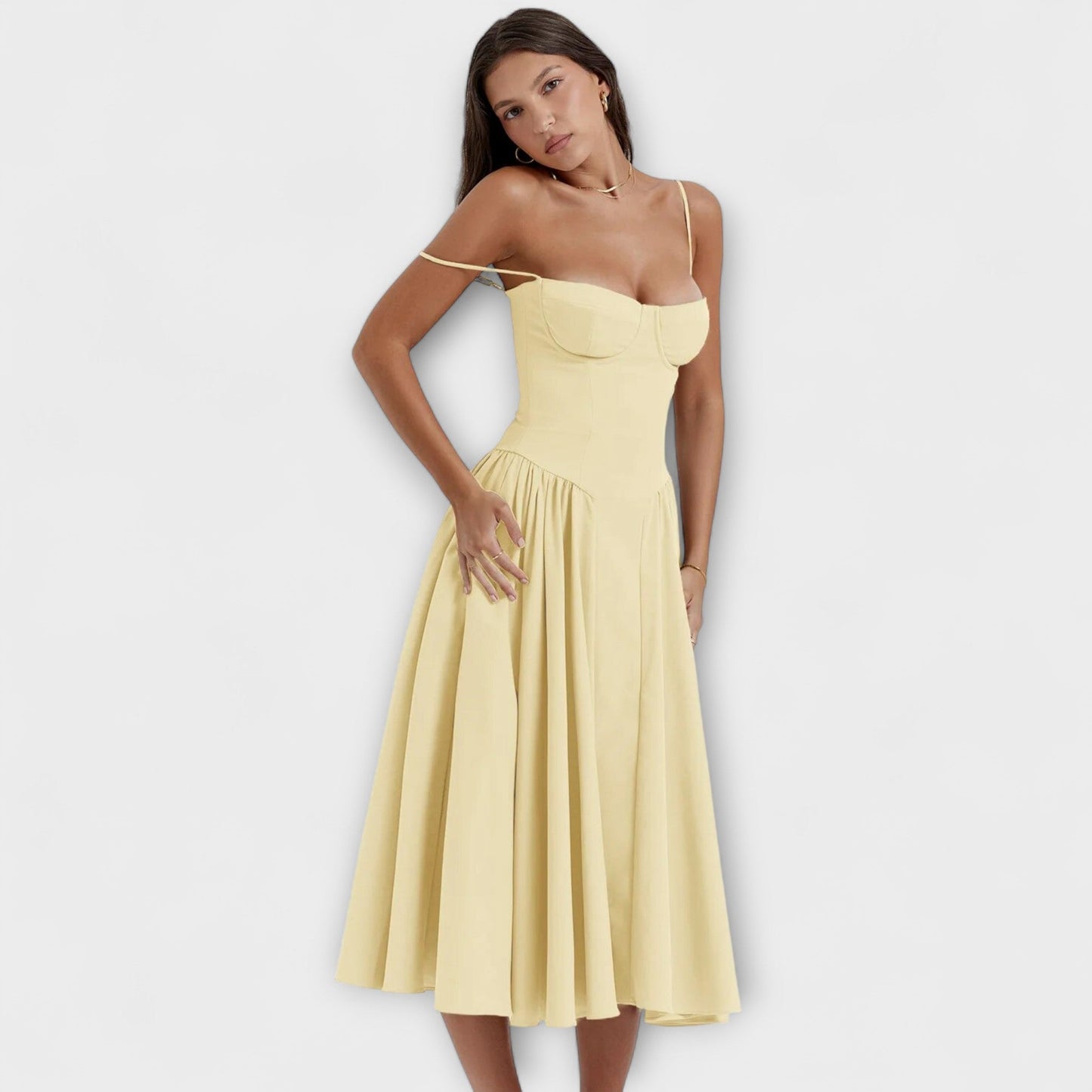Rosalie - Elegante vestido de corsé sin mangas