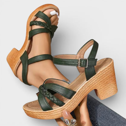 Sandalias Tacón Alto Trenzadas