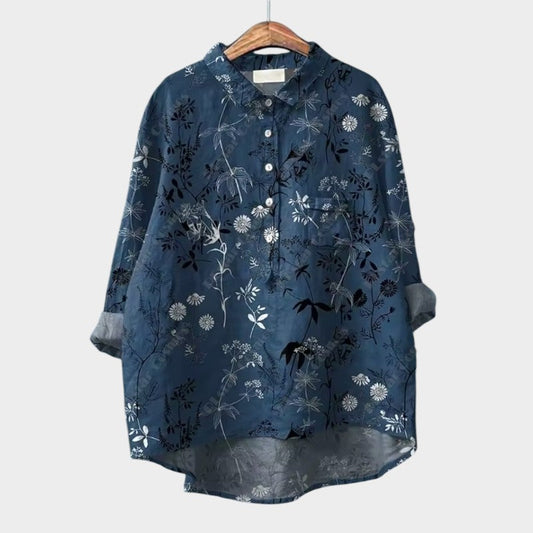 Mayla | Blusa premium con bordado de encaje