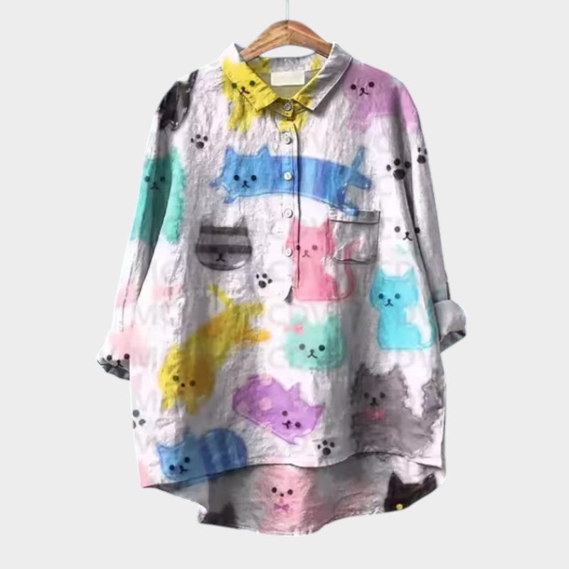 Amelie | Blusa premium con aplicaciones florales