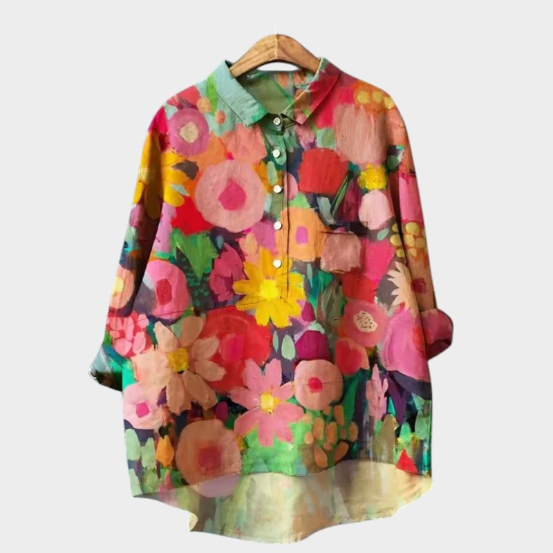 Yvonne | Blusa premium con terminaciones de encaje