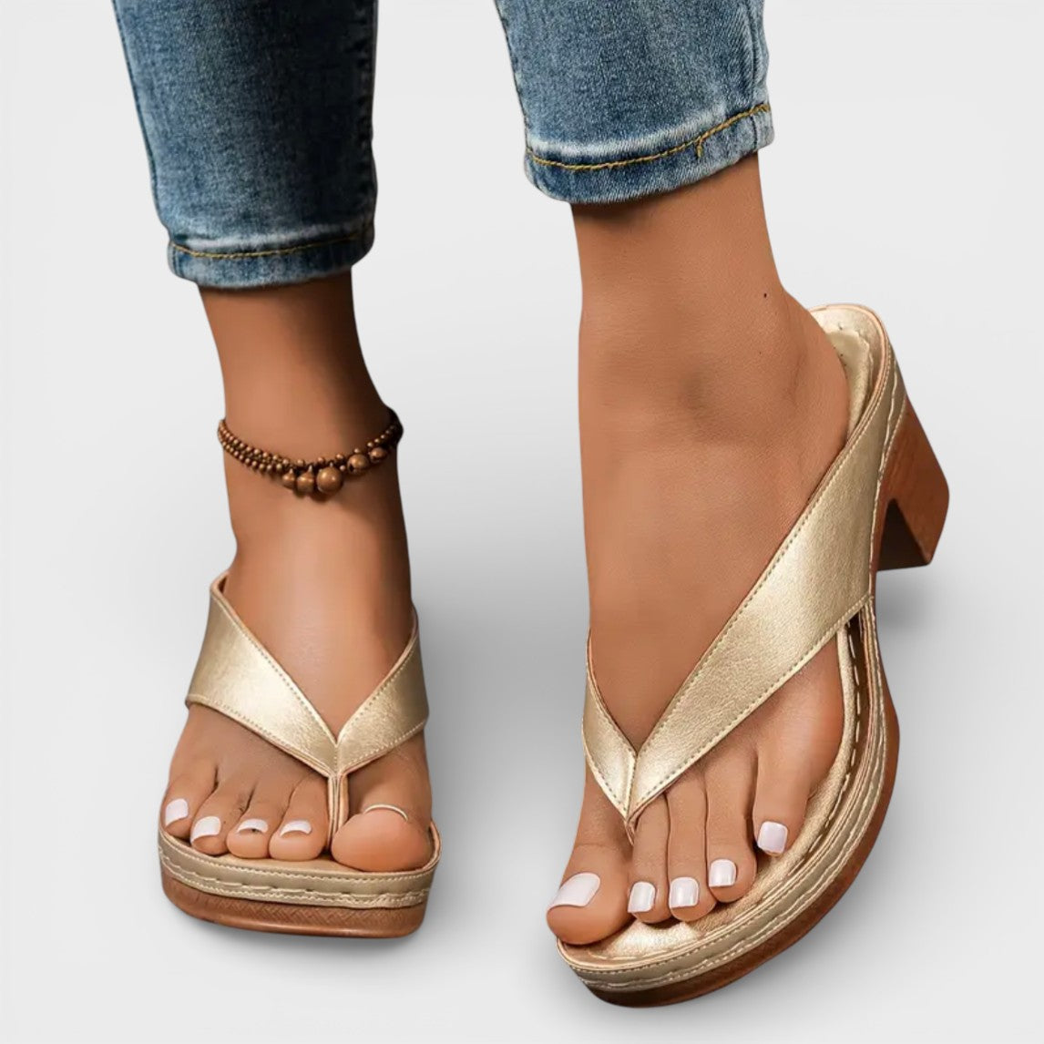 Sandalias Ortopédicas Tacón Bajo Mujer