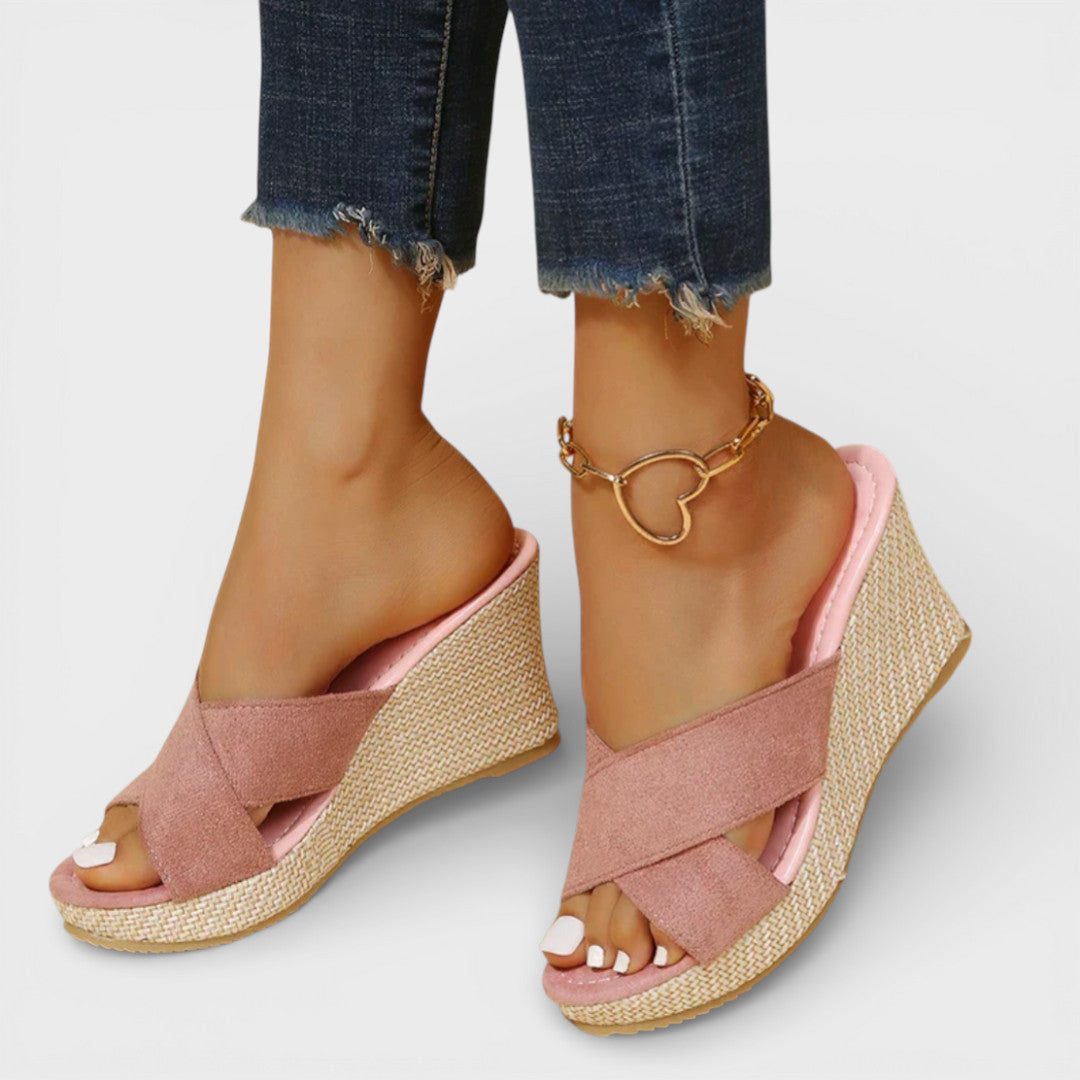 Sandalias Cuña Mujer Plataforma Tiras