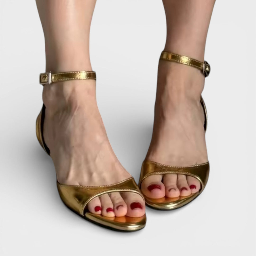 Sandalias Tacón Mujer Tira Tobillo