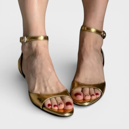 Sandalias Tacón Mujer Tira Tobillo