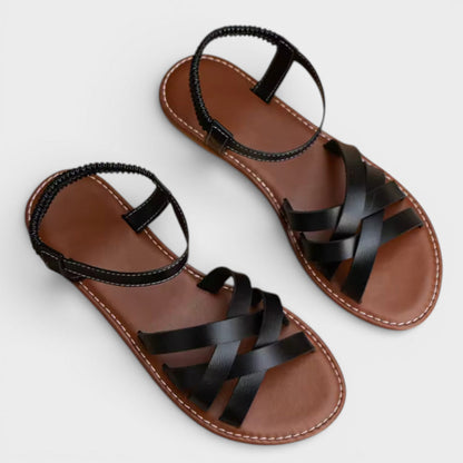 Sandalias Planas Mujer Tiras Romanas