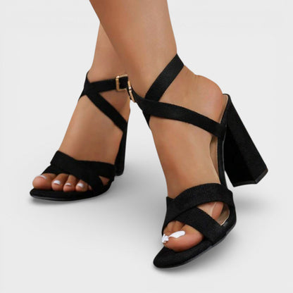 Sandalias Elegantes de Tacón Mujer