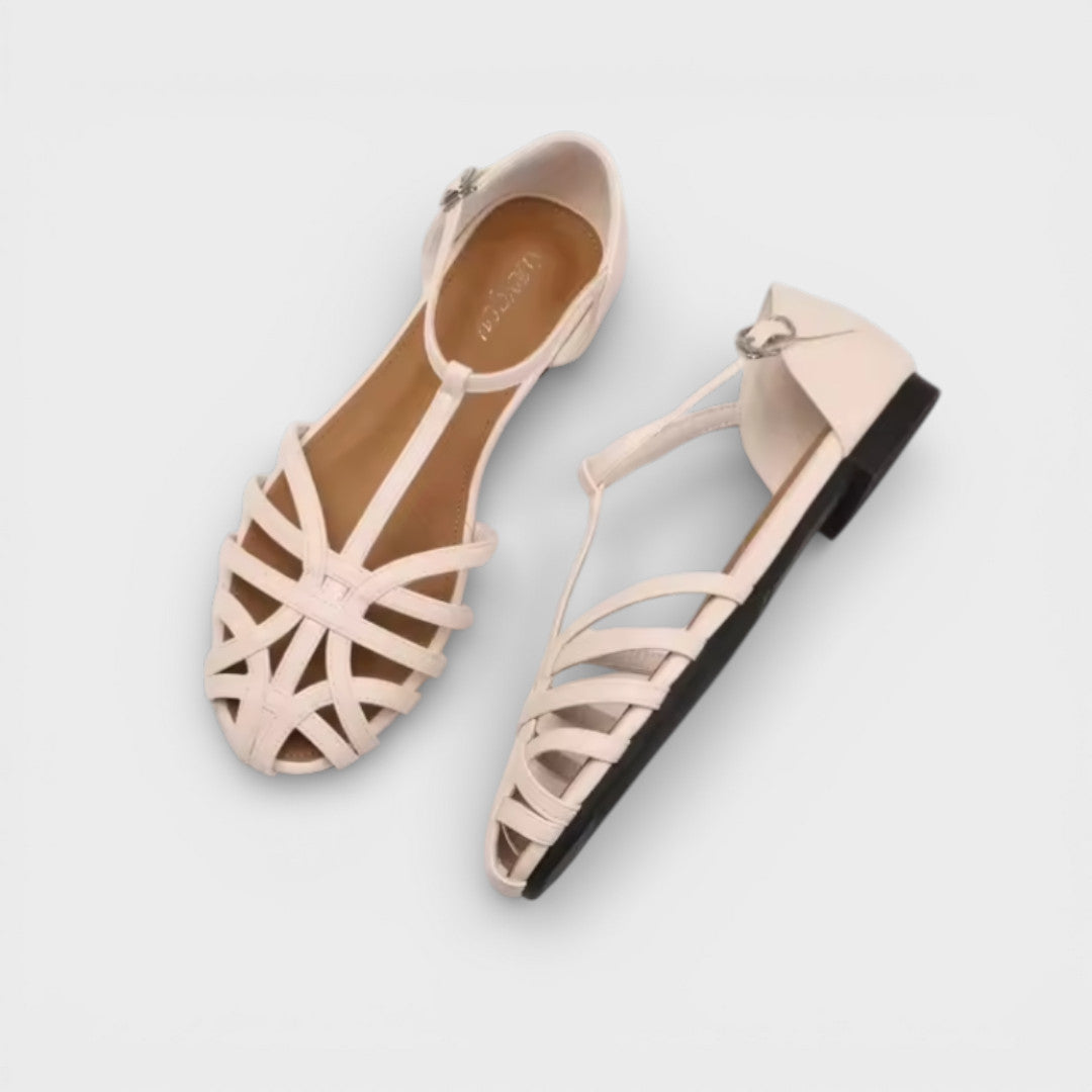 Sandalias Planas Tiras Cruzadas Mujer