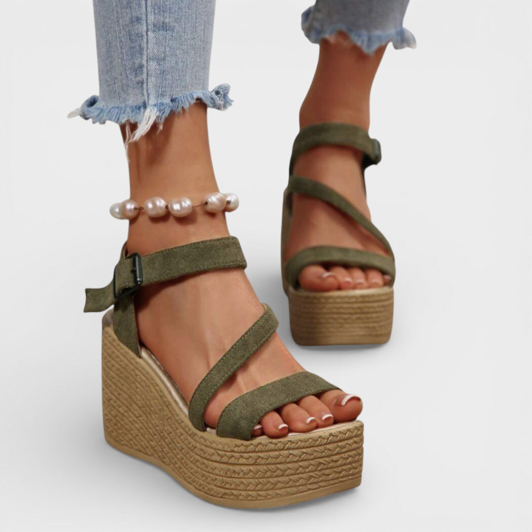 Sandalias Esparto Cuña Mujer