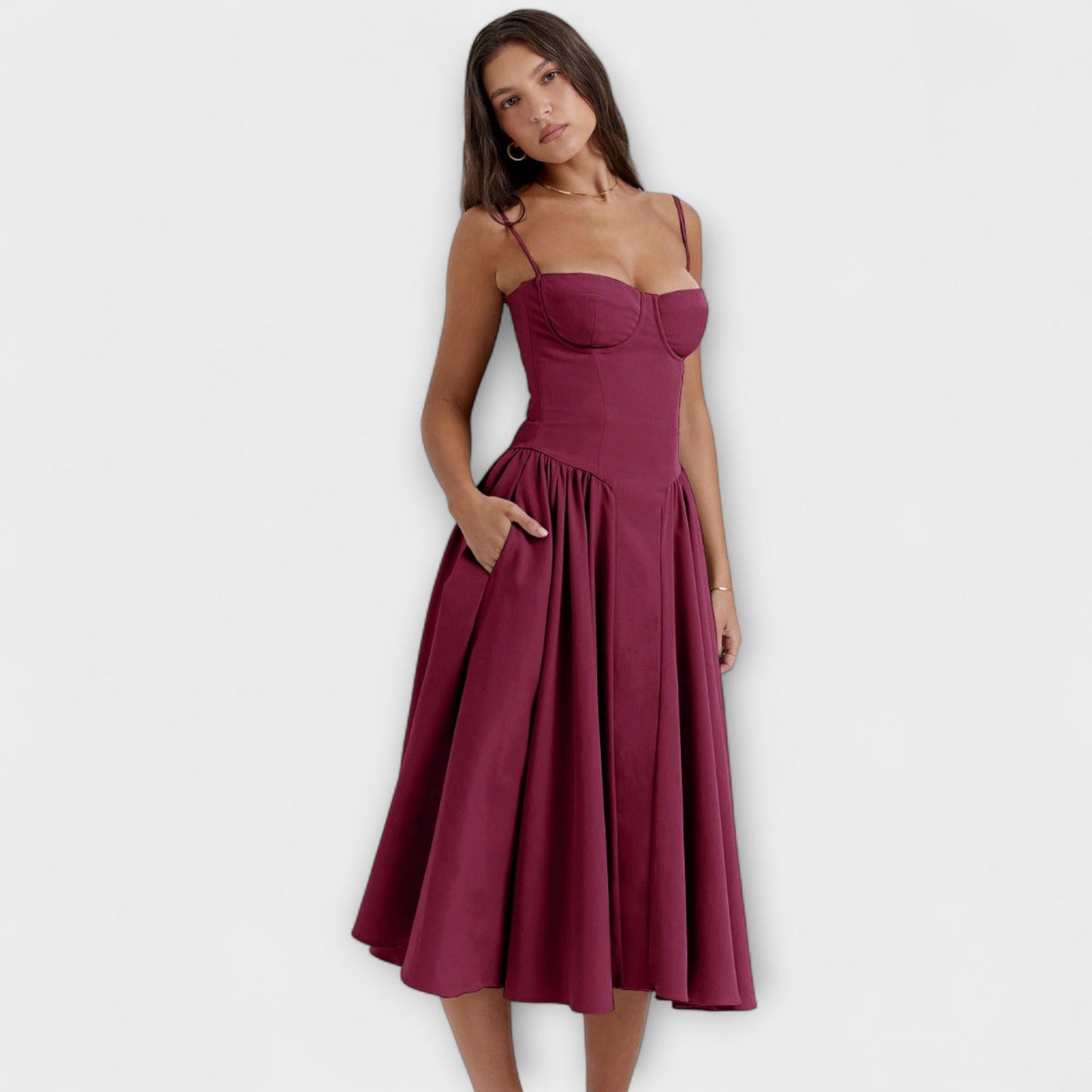 Rosalie - Elegante vestido de corsé sin mangas