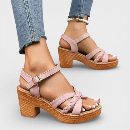 Sandalias Tacón Alto Trenzadas