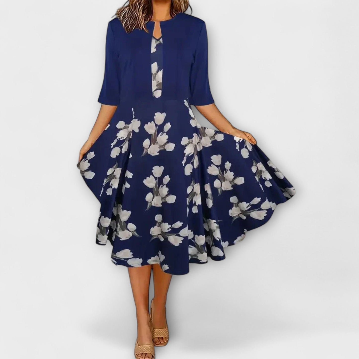 Vestido midi para mujer con blazer
