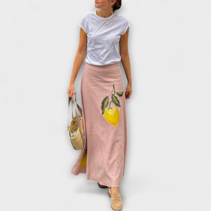 Cosima - Falda midi con estampado Amalfi