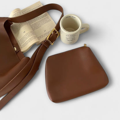 Cécile – Elegante bolsa de cuero cruzada