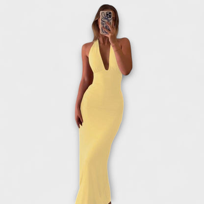 Vestido Gala Suave Sin Espalda
