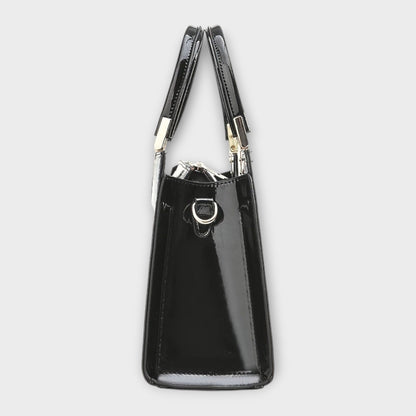 Cécile. - Bolso brillante con estampado de cocodrilo
