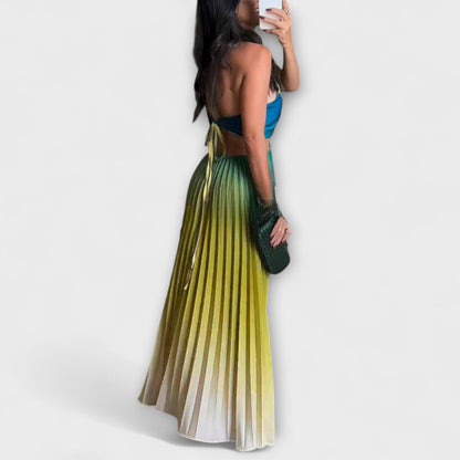 Haven - Ropa Maxi Estilosa sin Mangas con Tie-Dye