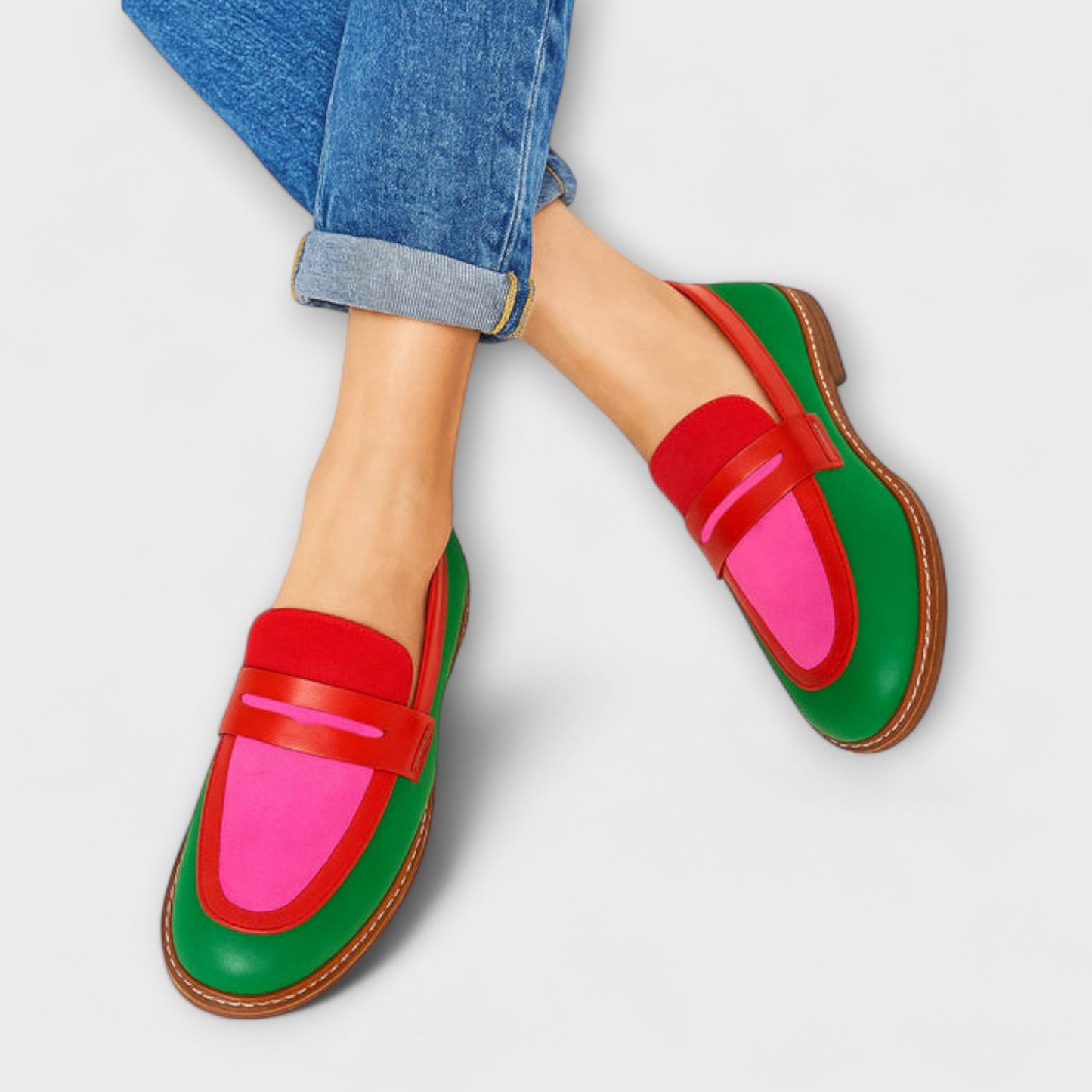 Nyla – Calzado de tacón bajo con cordones en estilo casual