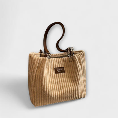 Cécile. - Bolsa de hombro de terciopelo suave
