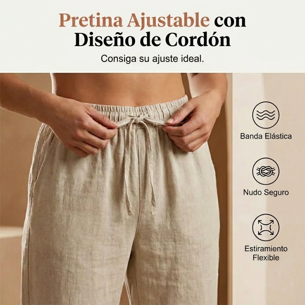 Capri® | Pantalón algodón y lino 1+1 Gratis