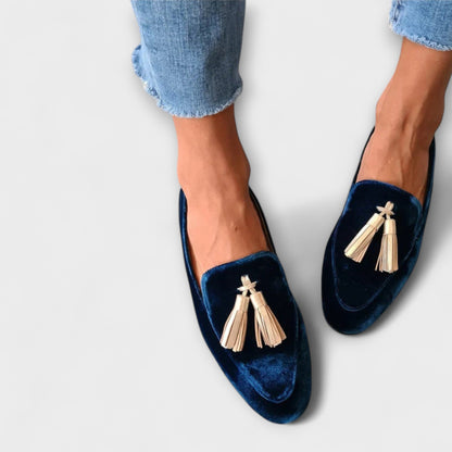 Quinnlyn – Mocasines de inspiración vintage con flecos
