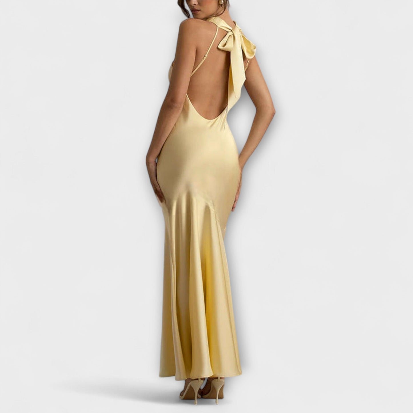 Lennon - Elegantes maxi vestido de seda