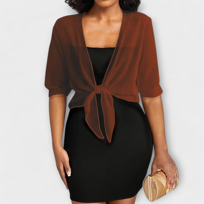 Olivia - Blusa con parte delantera abierta