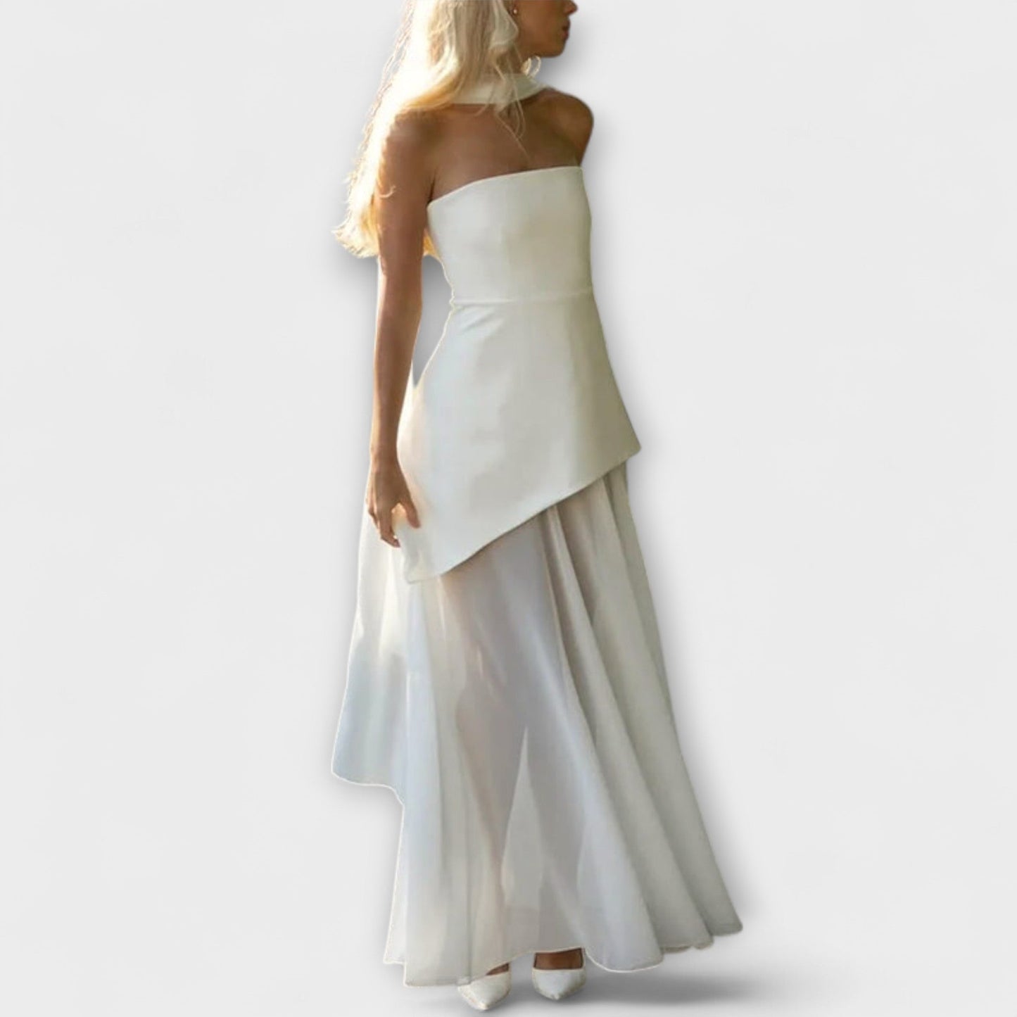Goldie - Vestido maxi de chifón