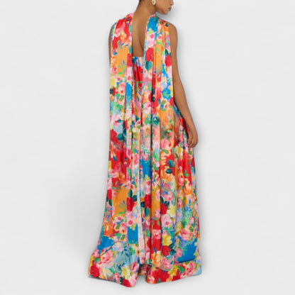 Harlow - Maxi vestido con estampado floral y hombros al descubierto