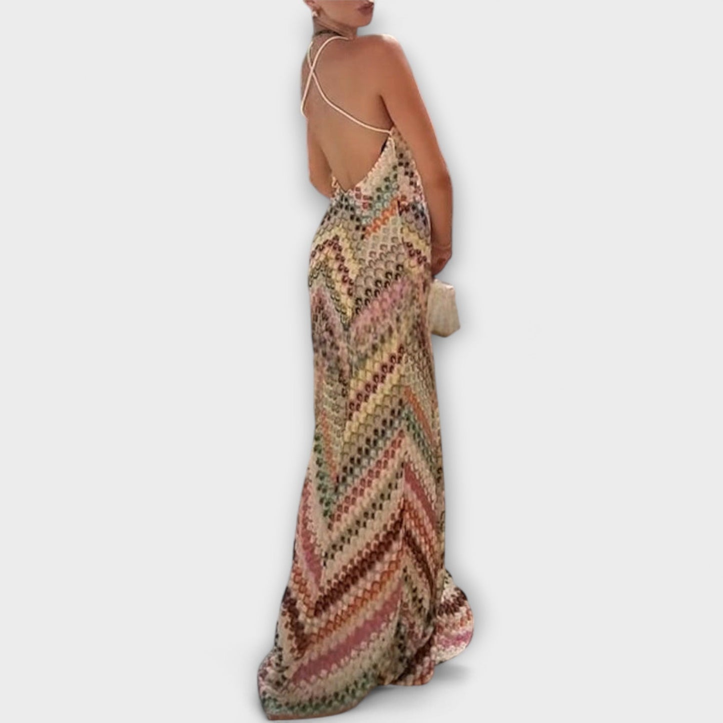 Remi - Maxi vestido con patrón de espiga colorido de Missoni