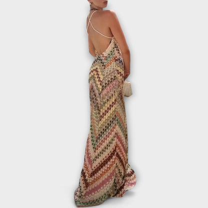 Remi - Maxi vestido con patrón de espiga colorido de Missoni