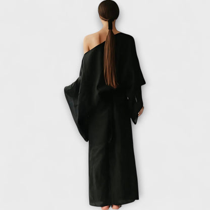 Dana - Vestido kimono hecho de lino y algodón
